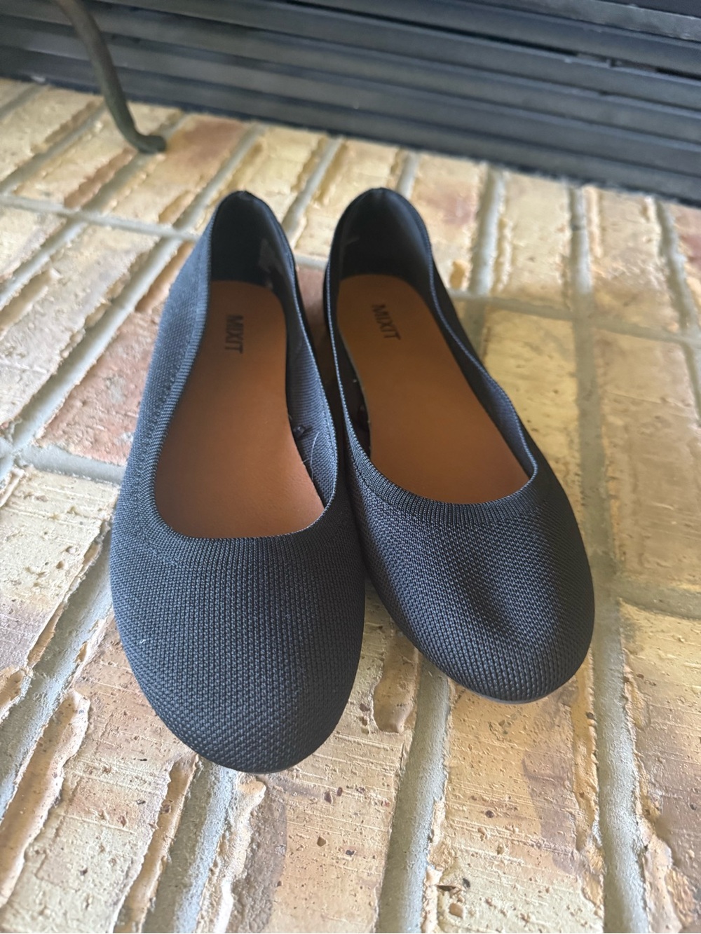 MIXIT Black Knit Slip-On Ballet Flats